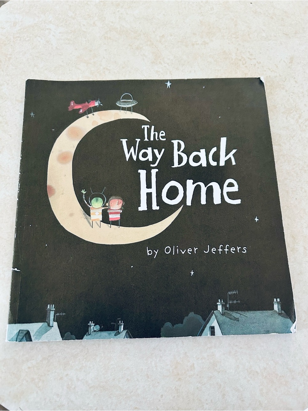 (3/$10) The Way Back Home by Oliver Jeffers - Black Cover Moon Illustration